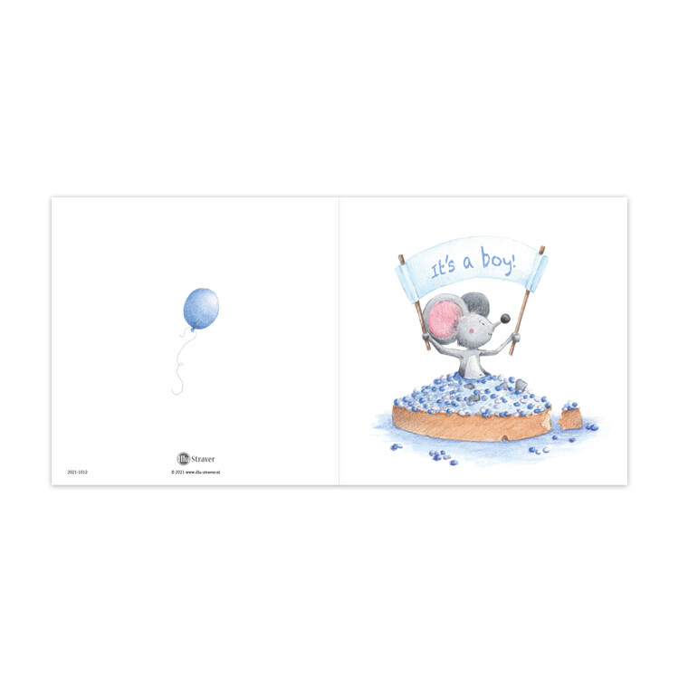 Set van 6 wenskaarten | Geboorte | Beschuit met muisjes - Afbeelding 5