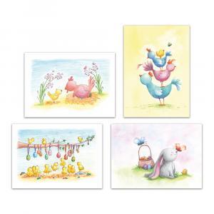 Set van 4 Paaskaarten