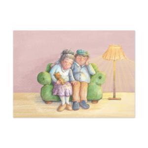 Opa en oma met knuffelbeer